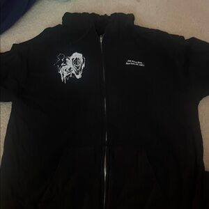 Urban Outfitters Black Hoodie with White Graphic